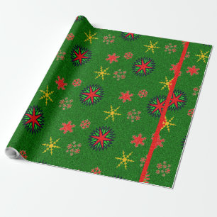 Kleurrijke sneeuwvlokken - cadeaupapier