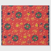 Kleurrijke sneeuwvlokken - cadeaupapier (Vlak)