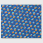 Kleurrijke sneeuwvlokken cadeaupapier (Vlak)