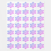 Kleurrijke sneeuwvlokken fleece deken (Voorkant)