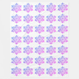 Kleurrijke sneeuwvlokken fleece deken