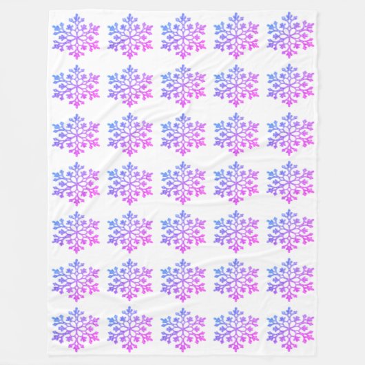 Kleurrijke sneeuwvlokken fleece deken (Voorkant)