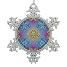 Kleurrijke Sneeuwvlokken — Modern Kerstontwerp