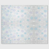 Kleurrijke sneeuwvlokken op wit cadeaupapier (Vlak)