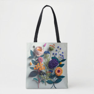 Kleurrijke snijkranen tote bag