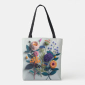 Kleurrijke snijkranen tote bag (Achterkant)