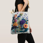 Kleurrijke snijkranen tote bag (Dichtbij)