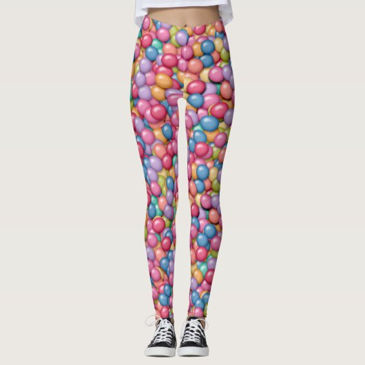 Kleurrijke Snoep Craze Vrouwen Leggings (Voorkant)