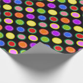 Kleurrijke Snoep Fruit Polka Dots personaliseren,  Cadeaupapier (Hoek)