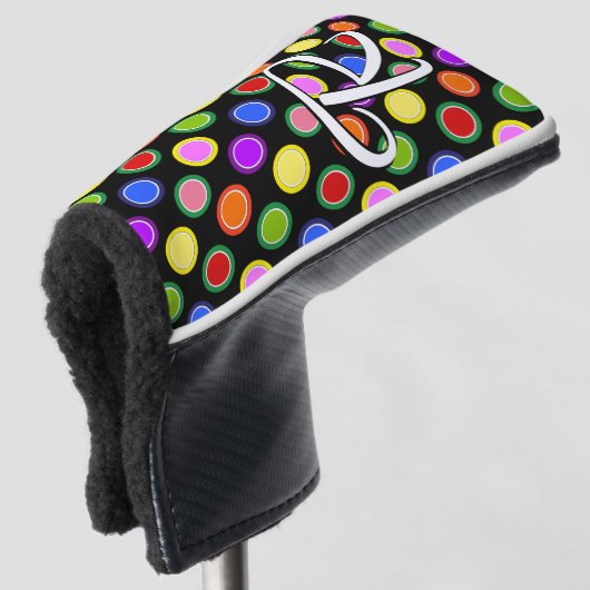 Kleurrijke Snoep Fruit Polka Dots personaliseren,  Golfheadcover (3/4 voorkant)
