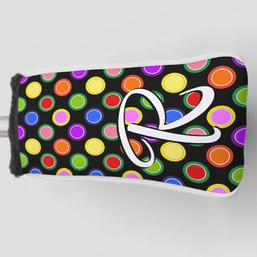 Kleurrijke Snoep Fruit Polka Dots personaliseren,  Golfheadcover (Voorkant)