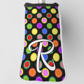 Kleurrijke Snoep Fruit Polka Dots personaliseren,  Golfheadcover (Draai 90)