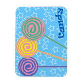 Kleurrijke snoep illustratie magneet (Verticaal)