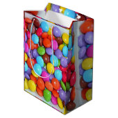 Kleurrijke Snoep Kids Verjaardag Medium Cadeauzakje (Achterkant Gekanteld)
