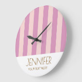 Kleurrijke Snoep Lavendel Purle Kleur Modern Strip Grote Klok (Hoek)