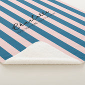 Kleurrijke Snoep levendige kleur Stijlvolle Strepe Sherpa Deken (3/4)