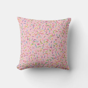 Kleurrijke Snoep Sprinkles, Roze-Sq. Sierkussens Kussen