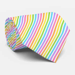 Kleurrijke Snoep Stripe Stropdas