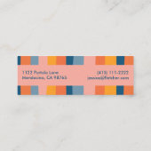 Kleurrijke Snoep Stripes Minimalistisch Roze Mini Visitekaartje (Achterkant)