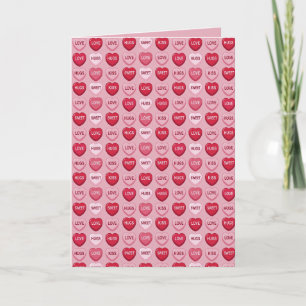 kleurrijke snoep valentijnsdag hart patroon kaart