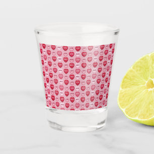 kleurrijke snoep valentijnsdag hart patroon shot glas