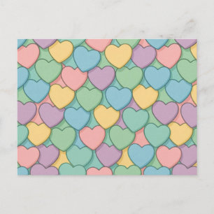 kleurrijke snoep Valentijnsdag hart patroon Two-T Briefkaart