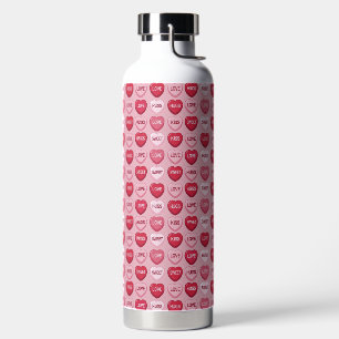 kleurrijke snoep Valentijnsdag hartpatroon Waterfles