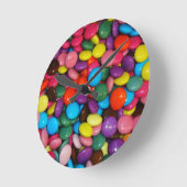 Kleurrijke Snoep Wall Clock Ronde Klok (Hoek)