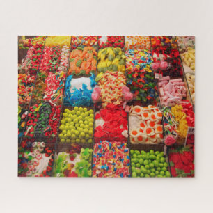 Kleurrijke snoep zoete shop legpuzzel