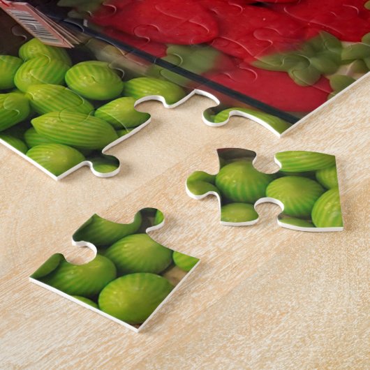 Kleurrijke snoep zoete shop legpuzzel (Zijkant)