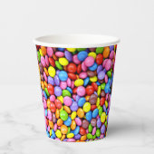 Kleurrijke Snoepjes artikelen Papieren Bekers (Voorkant)