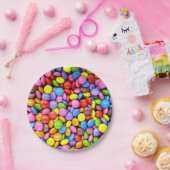 Kleurrijke Snoepjes artikelen Papieren Bordje (Feest)