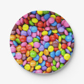 Kleurrijke Snoepjes artikelen Papieren Bordje (Voorkant)