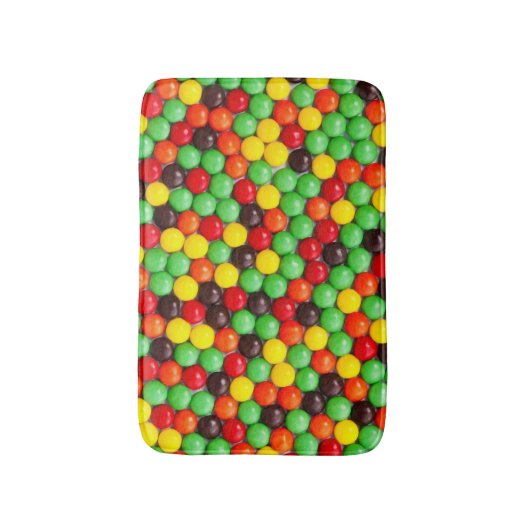 Kleurrijke snoepjes badmat (Voorkant Verticaal)
