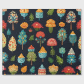 Kleurrijke snoepjes en bloemen cadeaupapier (Vlak)