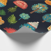 Kleurrijke snoepjes en bloemen cadeaupapier (Hoek)