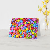 Kleurrijke Snoepjes Kaart (Gele Bloem)