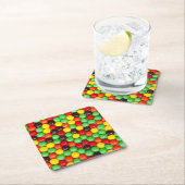 Kleurrijke snoepjes kartonnen onderzetters (Insitu)