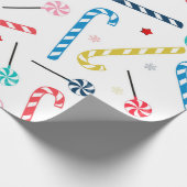 Kleurrijke snoepjes Kerstmis Cadeaupapier (Hoek)