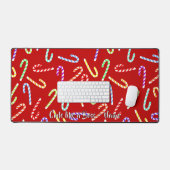  kleurrijke snoepjes op rood bureaumat (Keyboard & Muis)