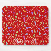  kleurrijke snoepjes op rood muismat (Voorkant)