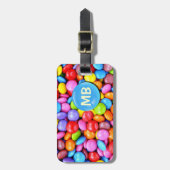 Kleurrijke Snoepjes Persoonlijke foto Bagagelabel (Voorkant verticaal)