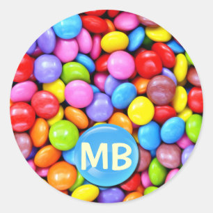 Kleurrijke Snoepjes Ronde Sticker