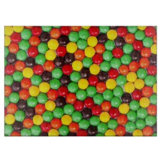 Kleurrijke snoepjes snijplank (Voorkant)