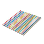 Kleurrijke Snoepjes strepen Tegeltje (Zijkant)