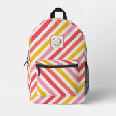 Kleurrijke Snoepjes strepen Toevoegen Logo Corpora Bedrukte Rugzak (Voorkant)