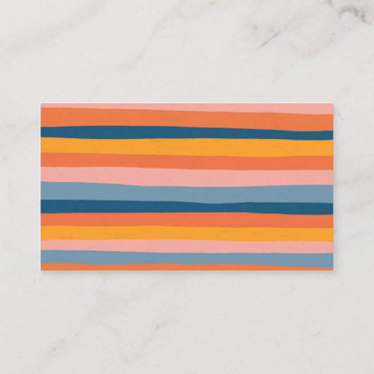 Kleurrijke Snoepjes strepen Vrolijke Bold QR Code  Informatiekaartje (Achterkant)