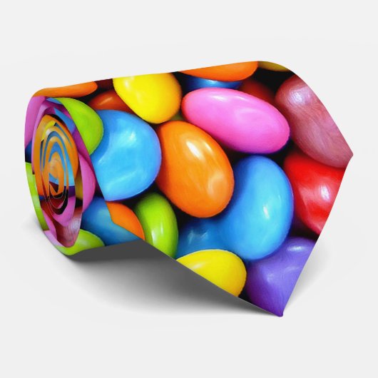 Kleurrijke Snoepjes Stropdas (Opgerold)