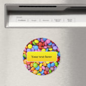 Kleurrijke Snoepjes stukken SJABLOON Magneet (Insitu (Vaatwasser))