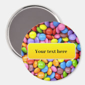 Kleurrijke Snoepjes stukken SJABLOON Magneet (Voorkant / Achterkant)
